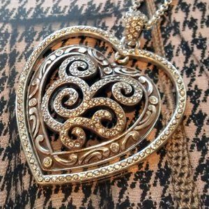 Brighton Dazzling Rhinestone Heart Necklace